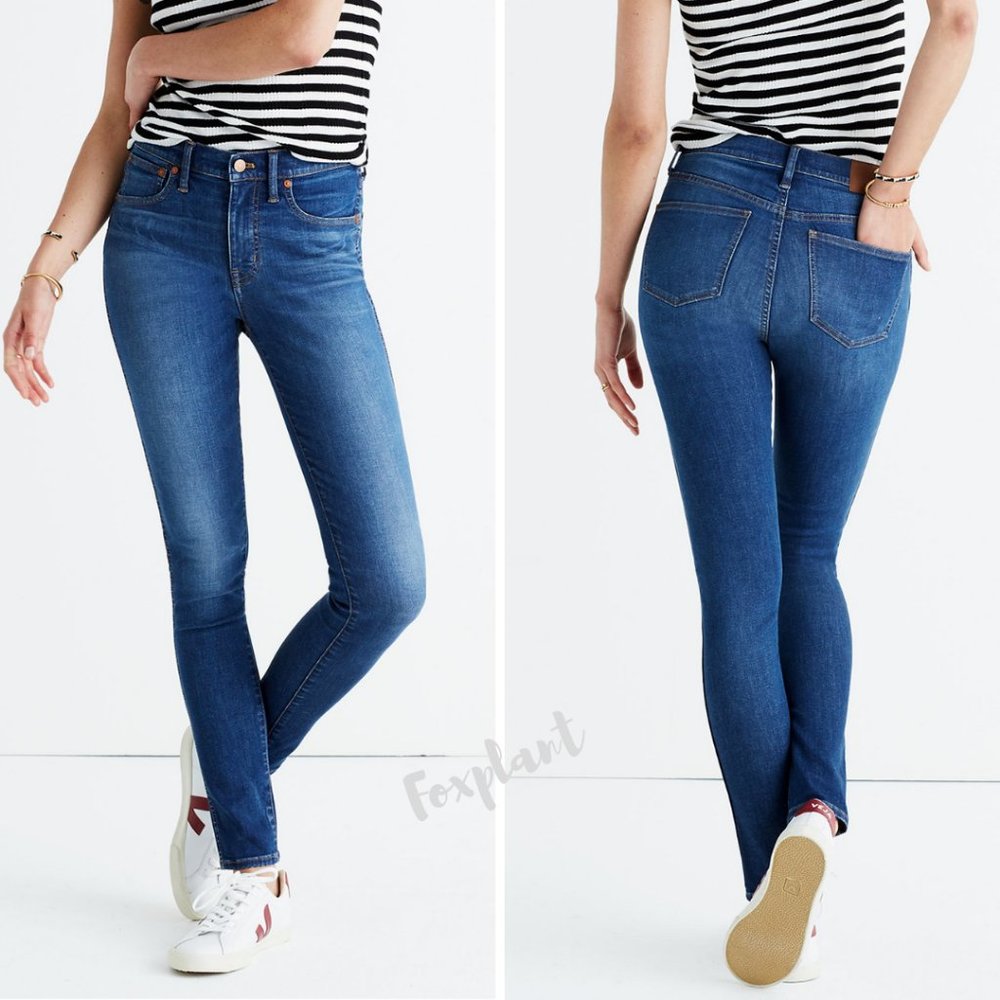 NWT Madewell 9” Mid Rise Skinny in Ardwick Wash, Size 25